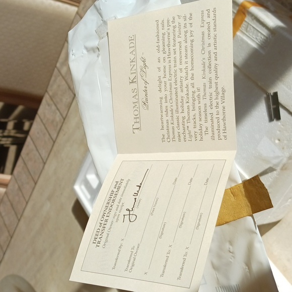 Thomas Kinkade's Christmas express/ Hawthorne village "studio car" train ,New - Picture 13 of 13